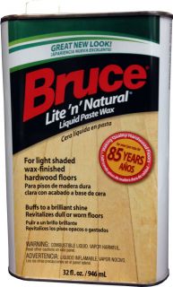 Bruce W103 32oz Lite N Natural Wood Floor Paste Wax