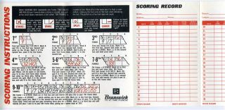 1973 Brunswick Bowling Balls Bags Shoes Brochure Scoring Instructions 