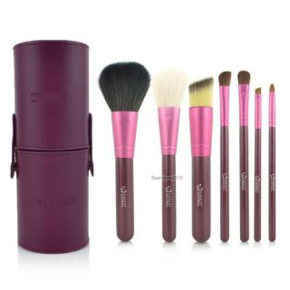 Pro 7pcs Makeup Brushes Cosmetic Portable Pen Holder Makeup Brush Tube 