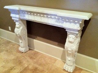  Solid Limestone Fireplace Mantel