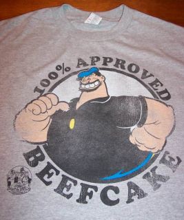   100 Beefcake Popeye The Sailor Man T Shirt 2XL XXL New Brutus