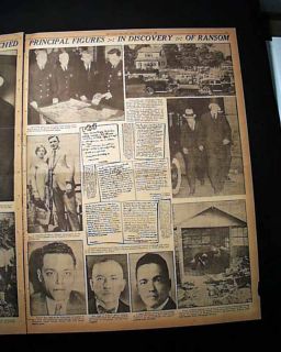 BRUNO HAUPTMANN Lindbergh Baby Killer ? 1934 Newspaper