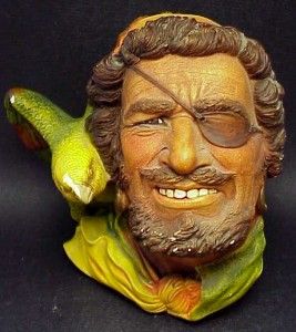 BUCCANEER PIRATE PARROT 1964 BOSSONS #61 LABEL CHALK HEAD WALL MASK 