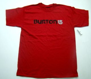 Burton Mens T Shirt Red Arrow Logo Tee Size Large Tshirt Snowboard 