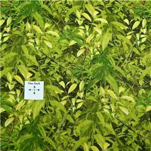   Imports Cotton Fabric Packed Leaves Bushes Landscapes per FQ