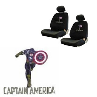   Captain America Avengers Comics Low Back Bucket Car Seat Covers Set