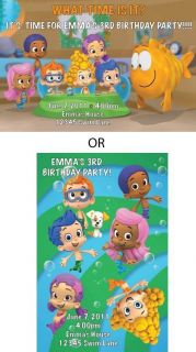 Bubble Guppies Birthday Party Invitations w Envelopes