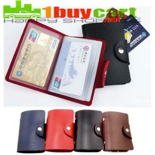 Hot Sale Woman PU Leather Business Credit ID Card Holder Purse Wallet 