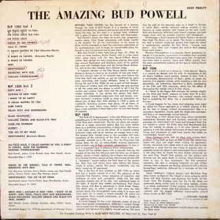 Bud Powell The Amazing 2 Blue Note LP BLP 1504 ORG US 1955 Lex RVG Ear 