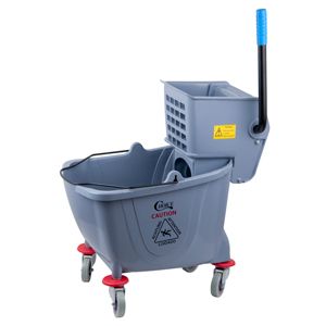 36 Quart Commercial Wet MOP Bucket Wringer Combo Gray Janitorial 