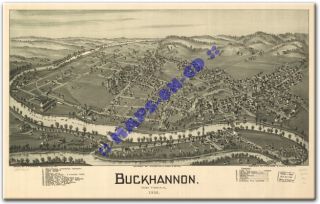 1900 Buckhannon West Virginia Upshur County WV Map CD