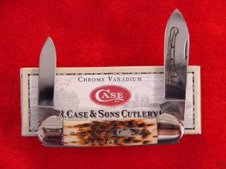Case XX 263 Canoe Butterbean Amber Bone Handle Knife