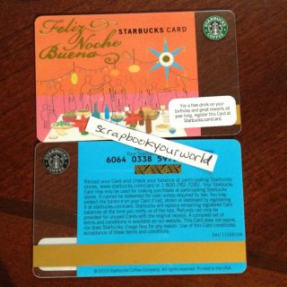 Starbucks Feliz Noche Buena Limited Edition Gift Card 2010 RARE