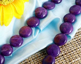 Button Purple Sugilite Gemstone Stone Loose Beads 12mm Chic