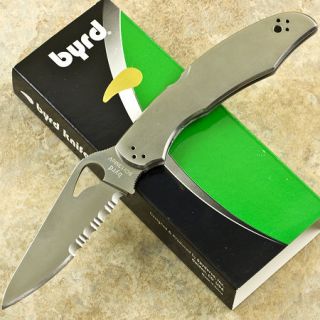 Byrd Spyderco Cara Cara Folding Knife Serrated Blade BY03PS2 Pocket 