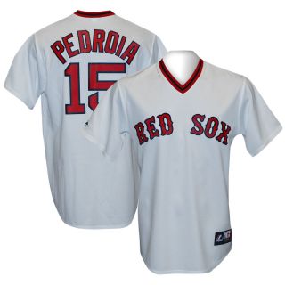 Boston Red Sox Dustin Pedroia Coop Throwback Jersey L
