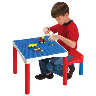 New Building Blocks Table Chair Works With Lego Duplo Mega Blok 75p 