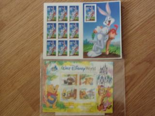 1997 BUGS BUNNY + WINNIE POOH CANADA COLLECTIBLE STAMPS UNUSED