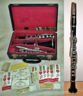    Cased Bb 21 key Clarinet by Buisson of Paris Buffet Mouthpiece 1930s