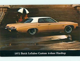 Unused buick car ad 1972 LESABRE CUSTOM 4 DOOR HARDTOP v4794