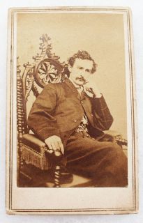   CDV Lincoln Assassin John Wilkes Booth J C Spooners Backmark