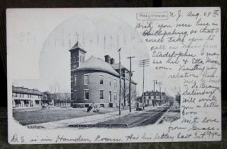 OVAL VIEW LOVELL HIGH SCHOOL BUILDING, PHILLIPSBURG, NJ 1905