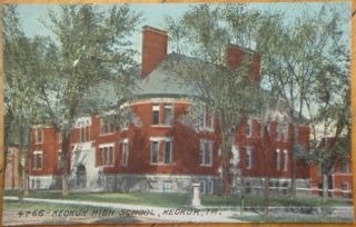 1914 Postcard High School Building Keokuk Iowa IA