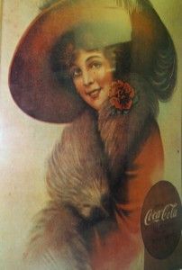   VICTORIAN LADY 1911 COCA COLA COKE ADVERTISEMENT SIGNED BULKELEY