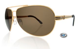 New $170 Electric Bullitt Aviator Sunglasses Gold Bronze Lenses