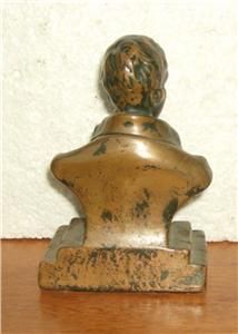 vintage copper clad bust figurine rob burns