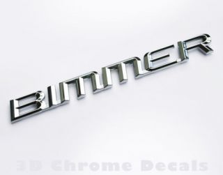 Bimmer BMW Chrome Auto Bike Decal Bumper Sticker