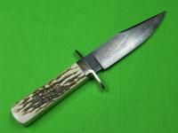 Custom Hand Made Mark Nevling Burr Oak Hunting Knives Stag Handle 