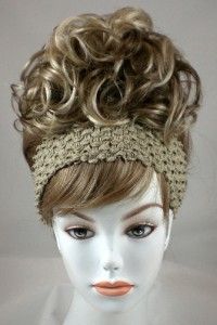 Blond Bun Based Updo w Drawstring Pageant Hairpiece