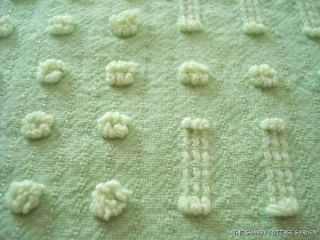 SCG ~ PISTACHIO Buttonhole Chenille Bedspread Fabric for Patchwork 