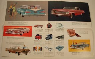 1959 Chevrolet Advertising Sales Color Brochure Booklet