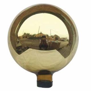   10 Mirrored Gold Hand Glass Garden Gazing Globe Ball RSR8104