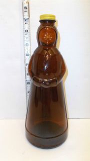 VINTAGE MRS BUTTERWORTH GLASS SYRUP BOTTLE 11 TALL METAL CAP EXCELLENT