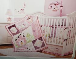   Crib Bedding Set Rapunzel 4 Piece Set Kids Line Princess Pink