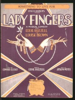 Lady Fingers 1929 Something to Live for Broadway Vintage Sheet Music 