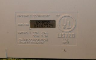  is a used Sharp UX B700 Large Capacity Business Inkjet Fax Machine 