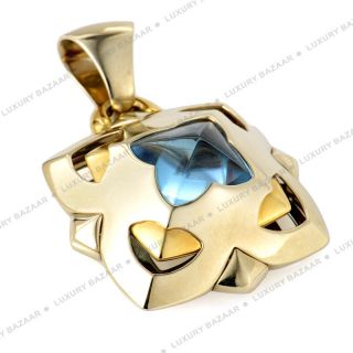 Bvlgari 18K Gold and Topaz Piramide Chainless Pendant