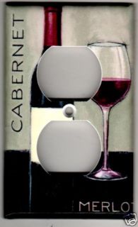  Cabernet Wine and Glass Outlet Cover