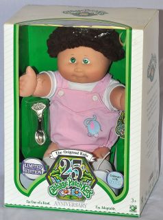 Cabbage Patch Kids 25th Anniversary Brown Hair with Green Eyes Doll 