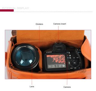   DSLR SLR Camera Shoulder Messenger Tassel Bag Padded Insert