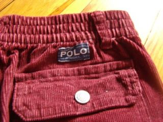 Girls Polo Ralph Lauren Red Corduroy Pants Size 4T Fall Winter