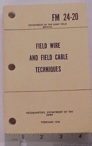 Field Wire Cable Phone Install Use Equipment Military