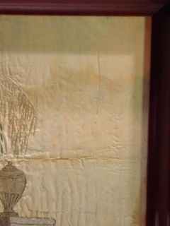 Antique Folk Art Schoolgirl c1810 Silk Embroidery Mourning Picture 