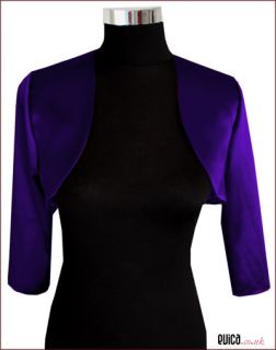 Stunning cadbury purple evening bridesmaid bolero jacket shrug