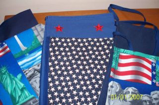 Apron Utility Handcrafted for Teachers Patriotic Design