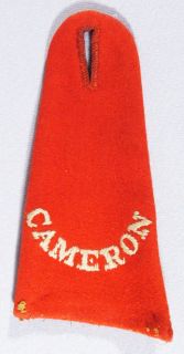 Scottish Victorian Cameron Highlander Shoulder Strap